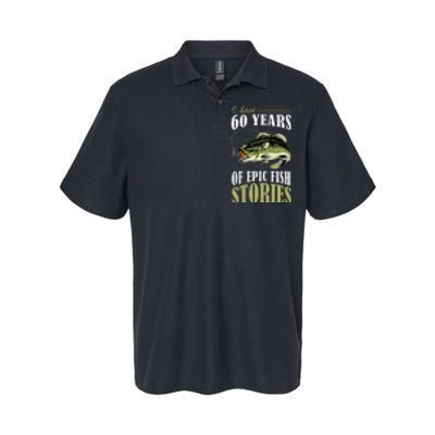 I Have 60 Years Of Epic Fish Stories Fishing Themed Birthday Softstyle Adult Sport Polo