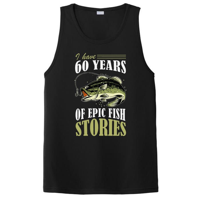 I Have 60 Years Of Epic Fish Stories Fishing Themed Birthday PosiCharge Competitor Tank