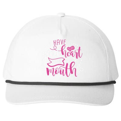 I Have A Good Heart But This Mouth Funny Outfits Snapback Five-Panel Rope Hat