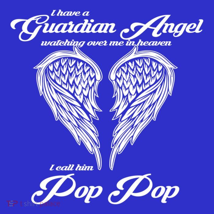 I Have A Guardian Angel In Heaven I Call Him Pop Pop Gift Button