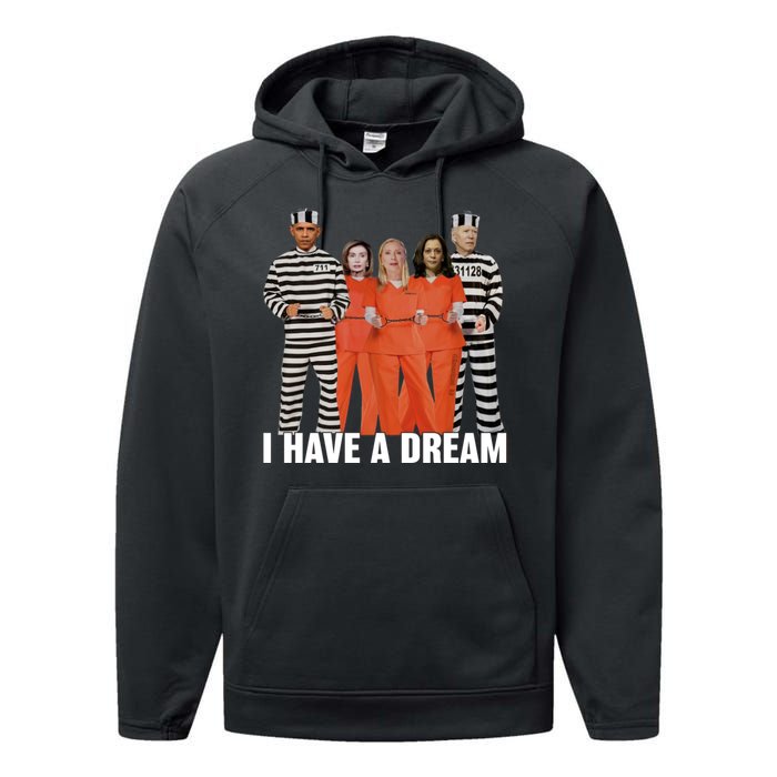 I Have A Dream Funny Performance Fleece Hoodie