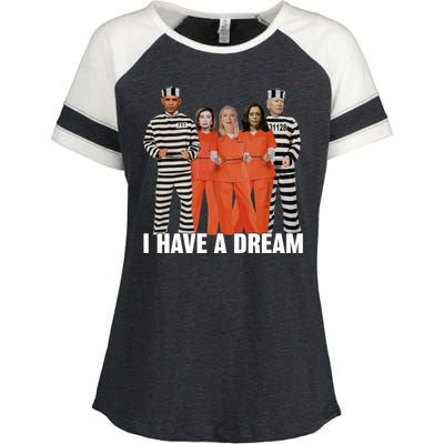 I Have A Dream Funny Enza Ladies Jersey Colorblock Tee