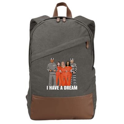 I Have A Dream Funny Cotton Canvas Backpack