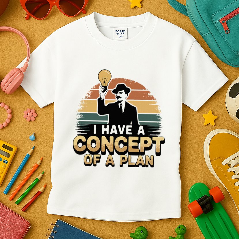 I Have A Concept Of A Plan Kids T-Shirt