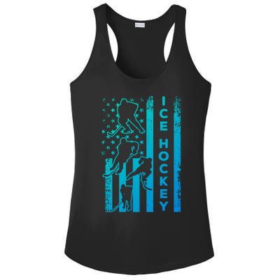 Ice Hockey America Flag I Ice Hockey Player Ice Hockey Flag Gift Ladies PosiCharge Competitor Racerback Tank