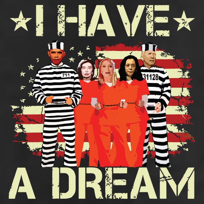 I Have A Dream Funny Biden 7 Panel Mesh Trucker Snapback Hat