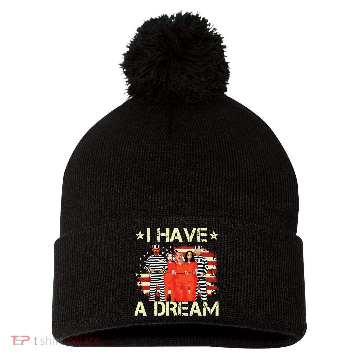 I Have A Dream Funny Biden Pom Pom 12in Knit Beanie