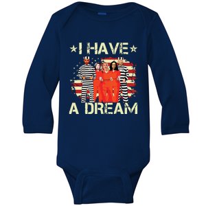 I Have A Dream Funny Biden Baby Long Sleeve Bodysuit