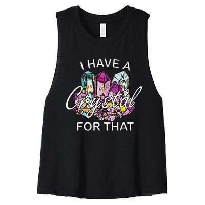 I Have A Crystal For That Namaste Chakra Yoga & Spiritual Women's Racerback Cropped Tank