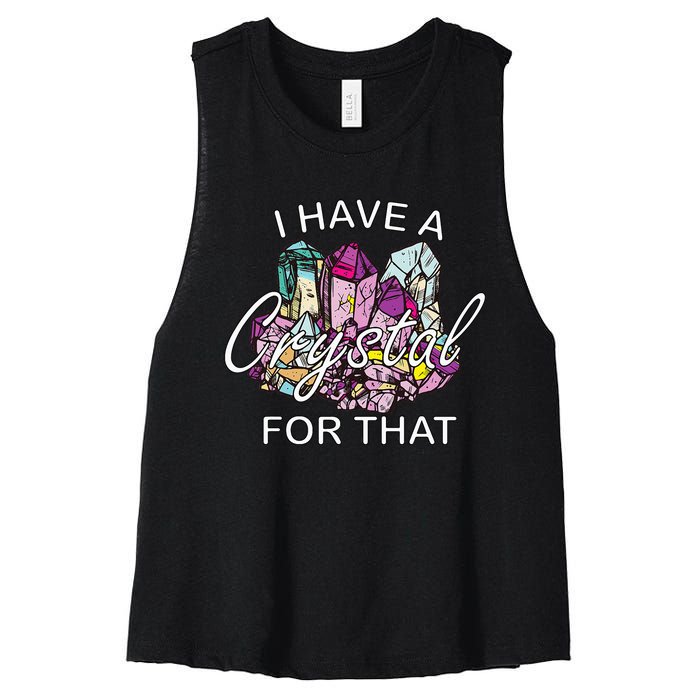 I Have A Crystal For That Namaste Chakra Yoga & Spiritual Women's Racerback Cropped Tank