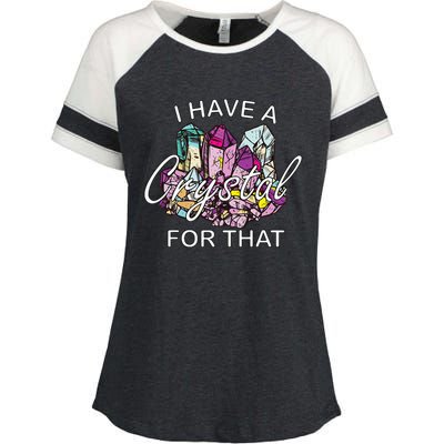 I Have A Crystal For That Namaste Chakra Yoga & Spiritual Enza Ladies Jersey Colorblock Tee