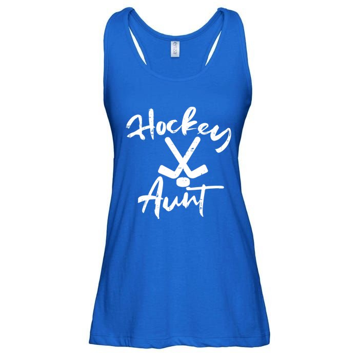 Ice Hockey Aunt Cute Mothers Day Aunty Auntie Nephew Gift Ladies Essential Flowy Tank