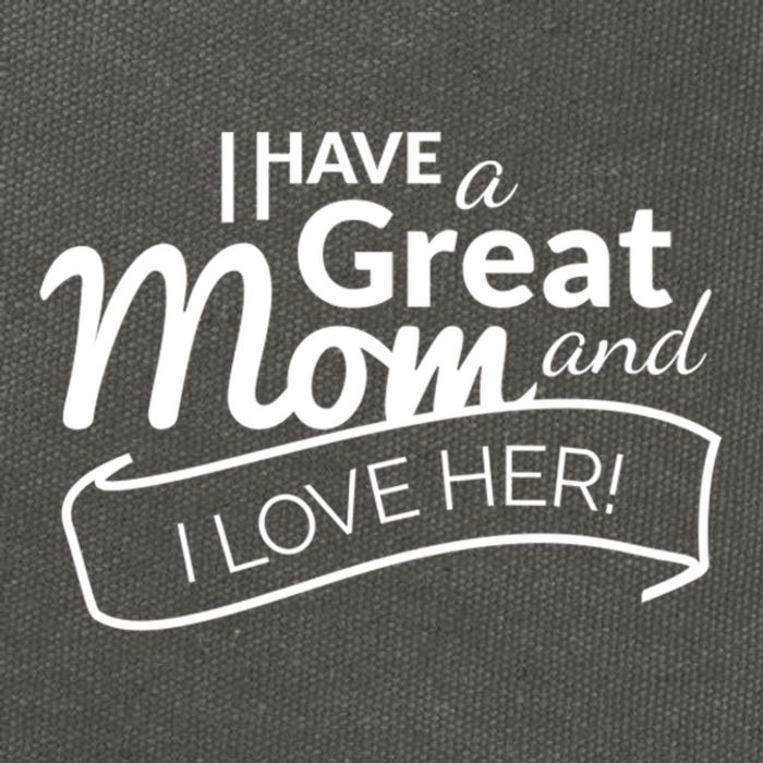 I Have A Great Mom And I Love Her Gift Cotton Canvas Backpack