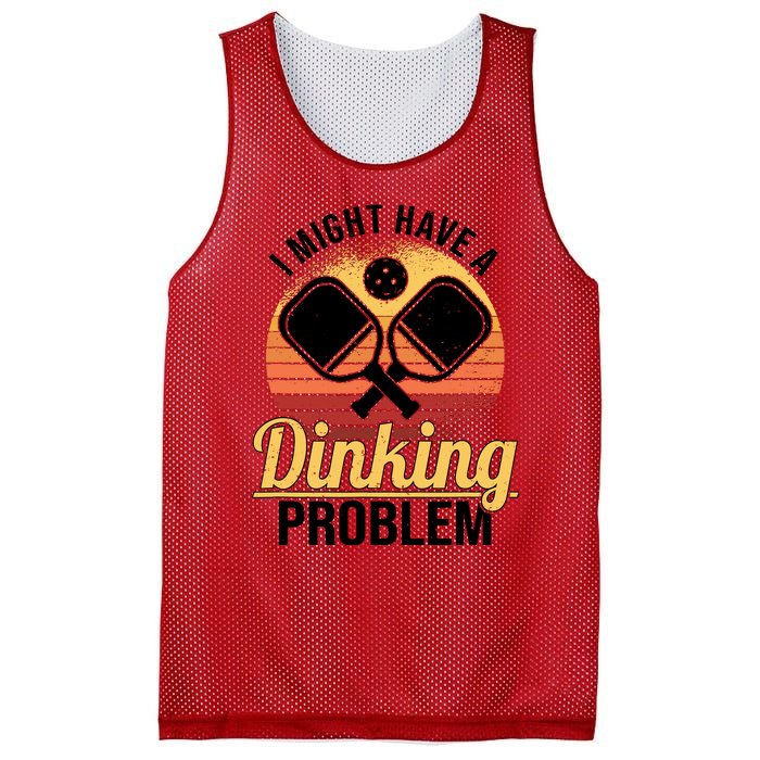 I Have A Dinking Problem Funny Pickleball Player Retro Mesh Reversible Basketball Jersey Tank