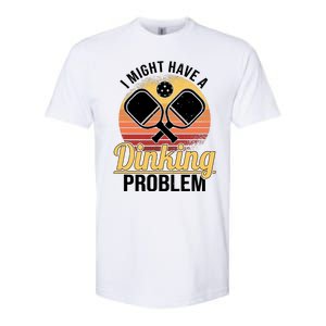 I Have A Dinking Problem Funny Pickleball Player Retro Softstyle CVC T-Shirt