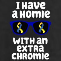 I Have A Homie With An Extra Chromie Down Syndrome 7 Panel Mesh Trucker Snapback Hat