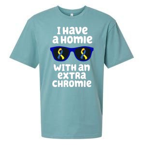 I Have A Homie With An Extra Chromie Down Syndrome Sueded Cloud Jersey T-Shirt