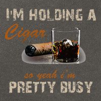 IM Holding A Cigar So Yeah IM Pretty Busy Cigar Cotton Canvas Backpack