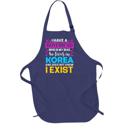 I Have A Boyfriend Who Is My Bias Kpop Lover Kdrama Korean Full-Length Apron With Pockets