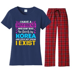 I Have A Boyfriend Who Is My Bias Kpop Lover Kdrama Korean Women's Flannel Pajama Set