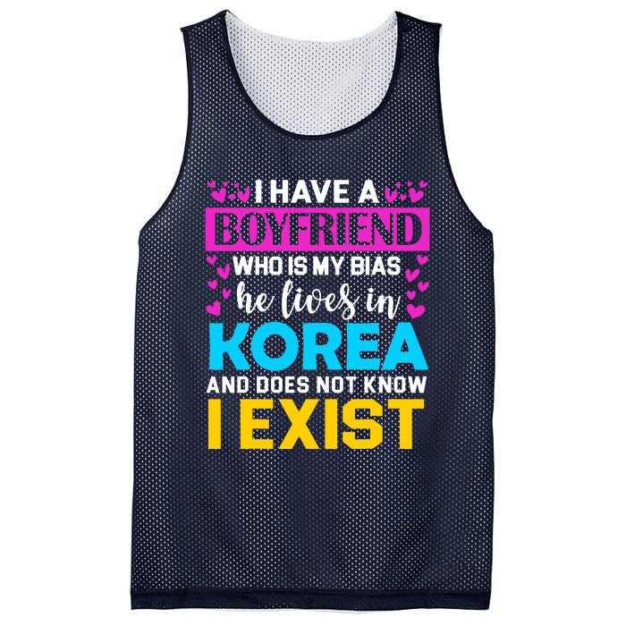 I Have A Boyfriend Who Is My Bias Kpop Lover Kdrama Korean Mesh Reversible Basketball Jersey Tank