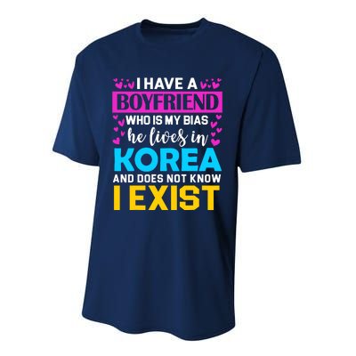 I Have A Boyfriend Who Is My Bias Kpop Lover Kdrama Korean Performance Sprint T-Shirt