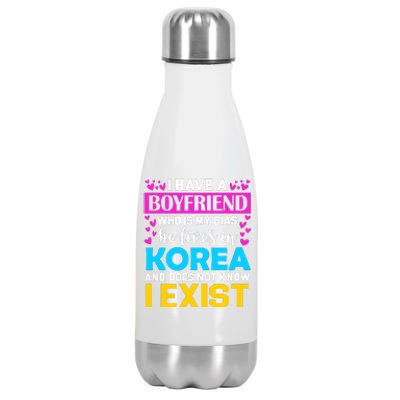 I Have A Boyfriend Who Is My Bias Kpop Lover Kdrama Korean Stainless Steel Insulated Water Bottle