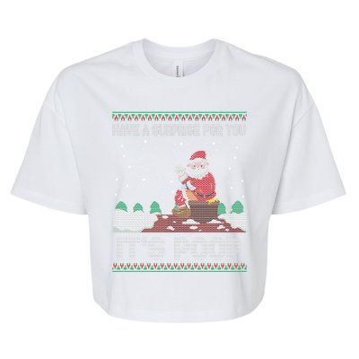 I Have A Surprise For You ItS Poop Funny Santa Xmas Gifts Bella+Canvas Jersey Crop Tee