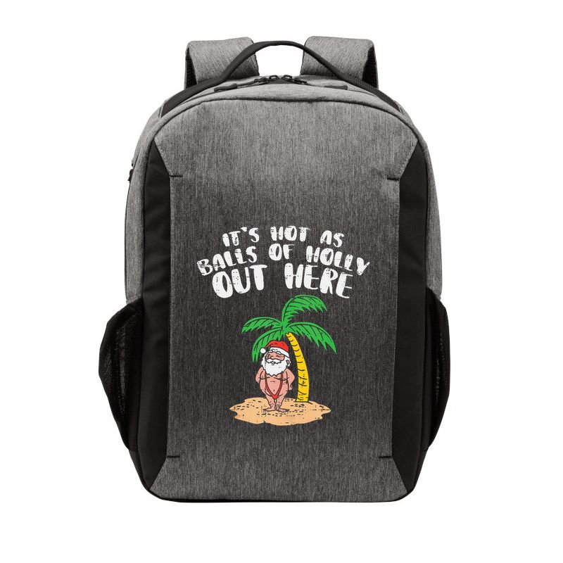 Its Hot As Balls Of Holly Santa Palm Tree Christmas In July Tank Top Vector Backpack