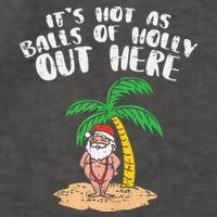 Its Hot As Balls Of Holly Santa Palm Tree Christmas In July Tank Top Vector Backpack