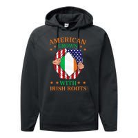 Ireland Home American Grown With Irish Roots Performance Fleece Hoodie