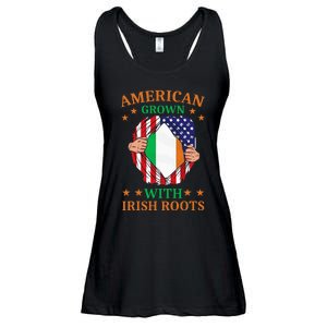 Ireland Home American Grown With Irish Roots Ladies Essential Flowy Tank