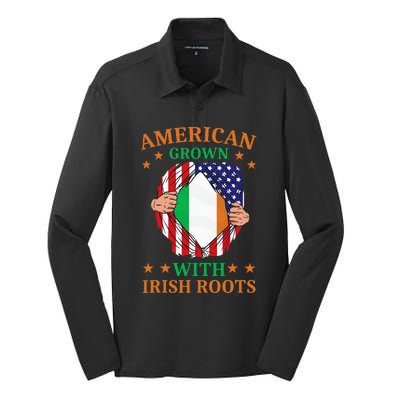 Ireland Home American Grown With Irish Roots Silk Touch Performance Long Sleeve Polo