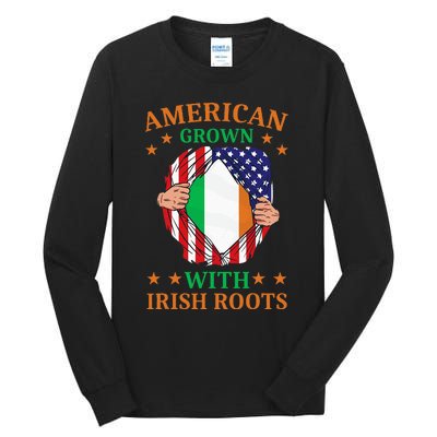 Ireland Home American Grown With Irish Roots Tall Long Sleeve T-Shirt