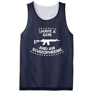 I Have A Gun And Am Schizophrenic Shirt Gun Lovers Mesh Reversible Basketball Jersey Tank