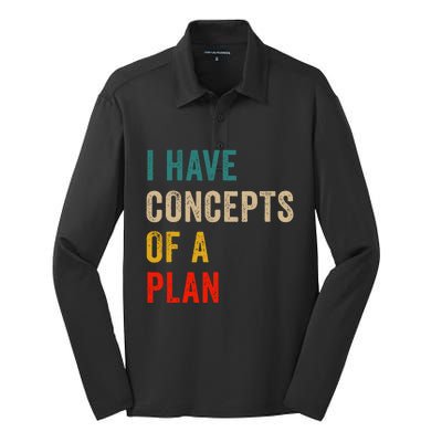 I Have A Concept Of A Plan Trump Harris Silk Touch Performance Long Sleeve Polo