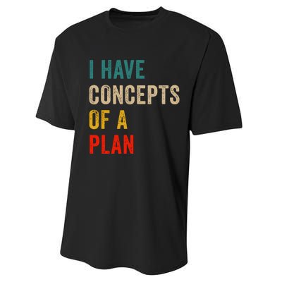 I Have A Concept Of A Plan Trump Harris Performance Sprint T-Shirt