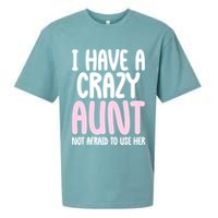 I Have A Crazy Aunt Not Afraid To Use Her Funny Aunt Niece Great Gift Sueded Cloud Jersey T-Shirt