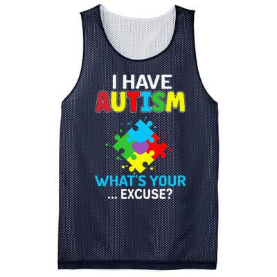 I Have Autism What's Your Excuse Autistic Autism Warriors Mesh Reversible Basketball Jersey Tank