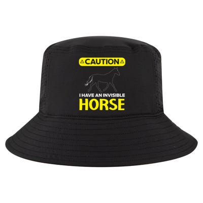 I Have An Invisible Horse Horseback Riding Equestrian Great Gift Cool Comfort Performance Bucket Hat