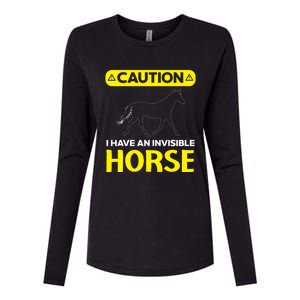 I Have An Invisible Horse Horseback Riding Equestrian Great Gift Womens Cotton Relaxed Long Sleeve T-Shirt