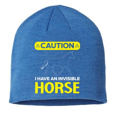 I Have An Invisible Horse Horseback Riding Equestrian Great Gift Sustainable Beanie