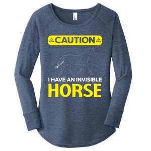 I Have An Invisible Horse Horseback Riding Equestrian Great Gift Women's Perfect Tri Tunic Long Sleeve Shirt