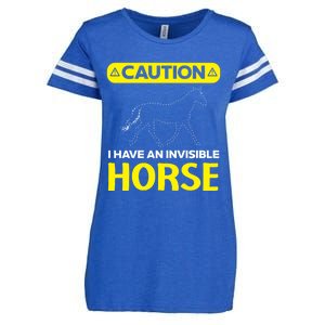 I Have An Invisible Horse Horseback Riding Equestrian Great Gift Enza Ladies Jersey Football T-Shirt