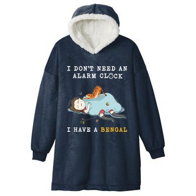 I Have A Bengal Funny Cat Wake Me Up Funny Gift Hooded Wearable Blanket