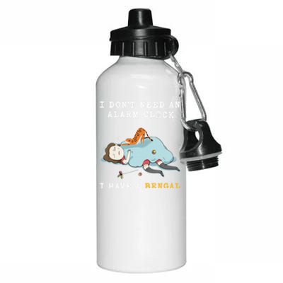 I Have A Bengal Funny Cat Wake Me Up Funny Gift Aluminum Water Bottle 