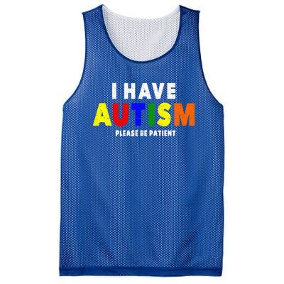 I Have Autism Please Be Patient Mesh Reversible Basketball Jersey Tank