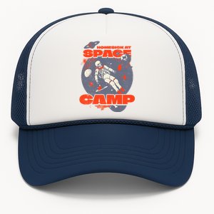 Inspired Homesick At Space Camp Skeleton Astronaut Space Trucker Hat