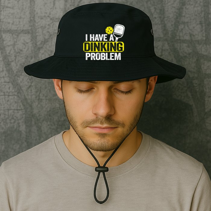 I Have A Dinking Problem Pickle Ball Jokes Funny Pickleball Cool Gift Bucket Hat
