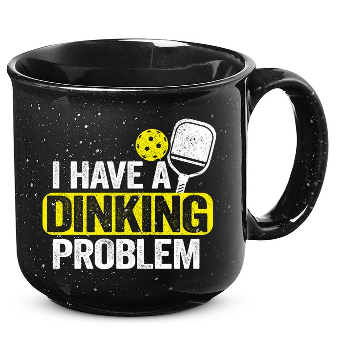 I Have A Dinking Problem Pickle Ball Jokes Funny Pickleball Cool Gift 15oz Campfire Ceramic Mug